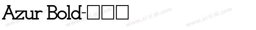Azur Bold字体转换